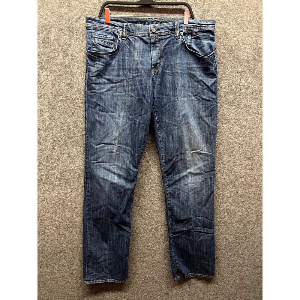 Mavi Matt Mens Jeans‎ Size 38x36 Blue Denim Distressed Relaxed Fit